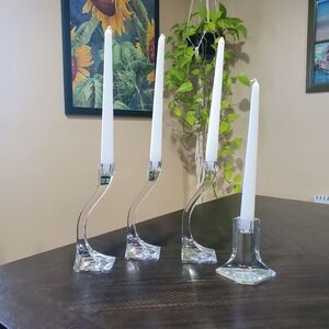 Josef Riedel Candlesticks by Riedel Austria 1970s Vintage